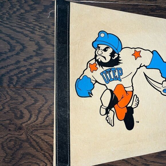 Vintage university of Texas at El Paso UTEP Miners NCAA Football college Pennant - Picture 4 of 5